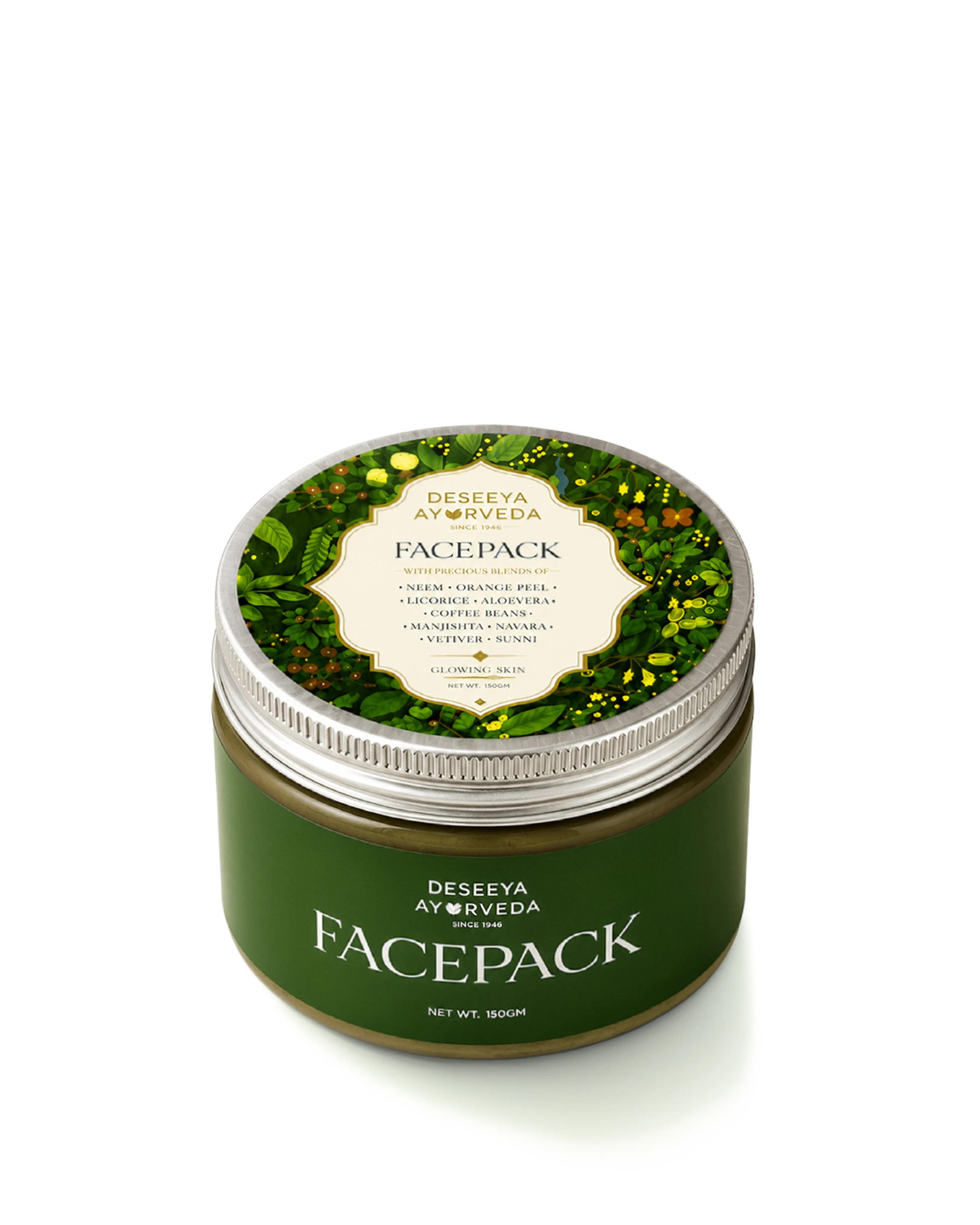 Complete Ayurvedic Skincare Kit | Face Pack, Face Wash, Saffron Gel & Beet Root Lip Balm | Deseeya Ayurveda
